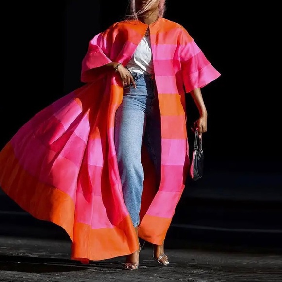 Lena Vie Picasso Duster In Sherbet - Picture 6 of 12